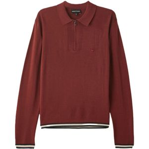 Emporio Armani, Heren, Tops, Bruin, Maat: M Wol,