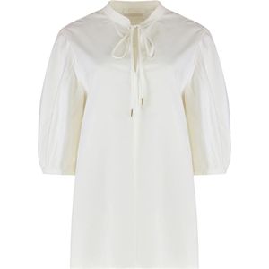 Chloé, Dames, Blouses & Shirts, Wit, Maat: M Katoen,