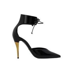 Gucci Leren Veterschoenen , Black , Dames , Maat: 37 EU