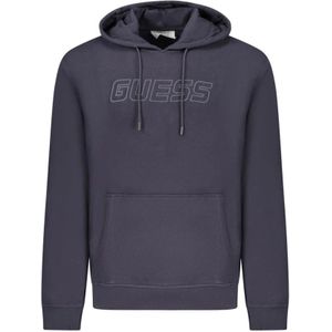 Guess, Heren, Sweatshirts & Hoodies, Blauw, Maat: S Katoen,
