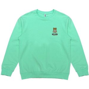Moschino, Heren, Sweatshirts & Hoodies, Groen, Maat: L Katoen,