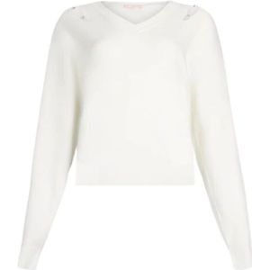 Liu Jo, Dames, Truien, Wit, Maat: XS Viscose,