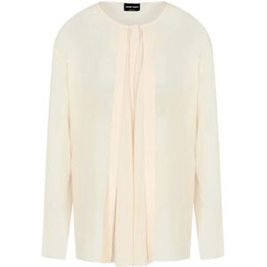Giorgio Armani, Dames, Blouses & Shirts, Beige, Maat: L