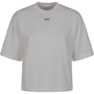 Off White, Dames, Tops, Wit, Maat: M Katoen,