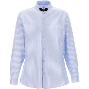 Valentino Garavani, Heren, Overhemden, Blauw, Maat: XL Katoen,