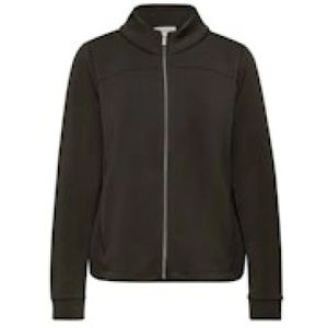Street One Dames Silk-Look jas met ritssluiting in Bruin, in size: 34