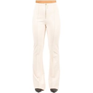 Elisabetta Franchi, Dames, Broeken, Wit, Maat: L