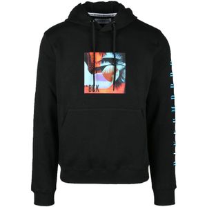 Bikkembergs, Heren, Sweatshirts & Hoodies, Zwart, Maat: 2XL Katoen,