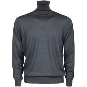 Hindustrie, Heren, Truien, Blauw, Maat: 2XL Wol,