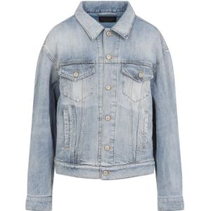 Balenciaga, Dames, Jassen, Blauw, Maat: XS Katoen,