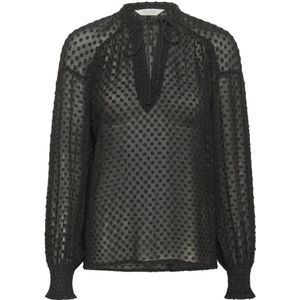 Part Two, Dames, Blouses & Shirts, Zwart, Maat: M