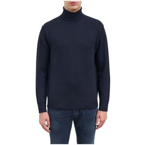 Paolo Pecora, Heren, Truien, Blauw, Maat: L Wol,