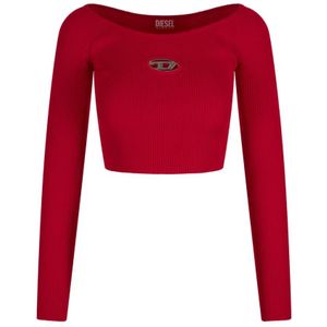 Diesel, Dames, Tops, Rood, Maat: M Viscose,