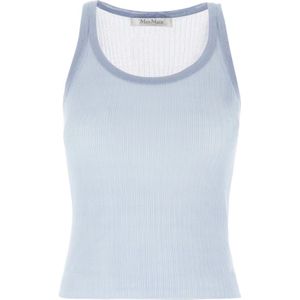 Max Mara, Dames, Tops, Blauw, Maat: S Zijde,