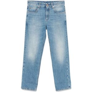 Brunello Cucinelli, Dames, Jeans, Blauw, Maat: XS