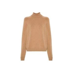 Fendi Kasjmier Roll-neck Jumper Biscuit , Brown , Dames , Maat: XS