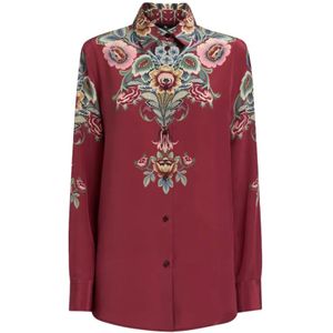Etro, Dames, Blouses & Shirts, Rood, Maat: XS Zijde,