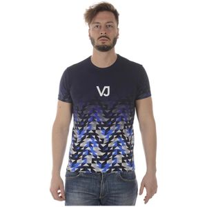 Versace Jeans Couture, Heren, Tops, Blauw, Maat: M Katoen,
