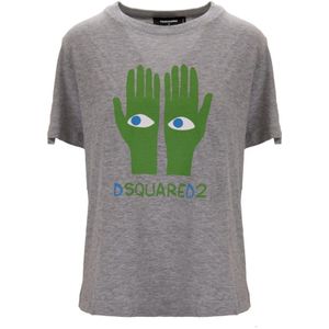 Dsquared2, Dames, Tops, Grijs, Maat: S Katoen,