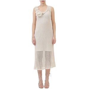 Ermanno Scervino, Dames, Jurken, Wit, Maat: S Katoen,