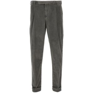 PT Torino, Heren, Broeken, Grijs, Maat: S Velours,