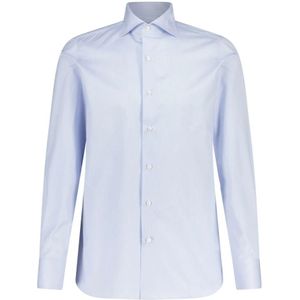 Finamore, Heren, Overhemden, Blauw, Maat: 4XL