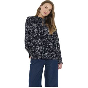 Saint Tropez - MalikaSZ Blouse - NightSky Creme Drea Dot - Lange Mouwen