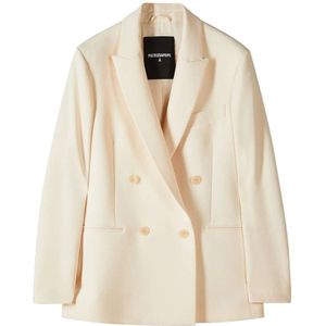 Patrizia Pepe, Dames, Jassen, Beige, Maat: 2XS Viscose,