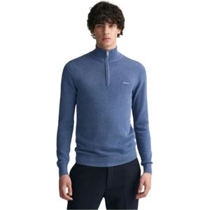 Gant, Heren, Truien, Blauw, Maat: 2XL Katoen,