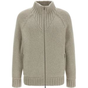 Brunello Cucinelli, Heren, Truien, Beige, Maat: M Nylon,