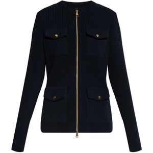 Moncler, Dames, Truien, Blauw, Maat: S Wol,