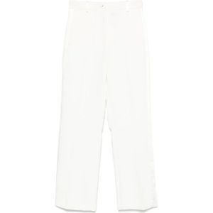 Elisabetta Franchi, Dames, Broeken, Wit, Maat: XS Poliester,