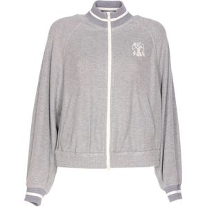 Brunello Cucinelli, Dames, Sweatshirts & Hoodies, Grijs, Maat: M Katoen,