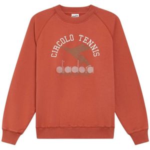 Diadora, Heren, Sweatshirts & Hoodies, Rood, Maat: M