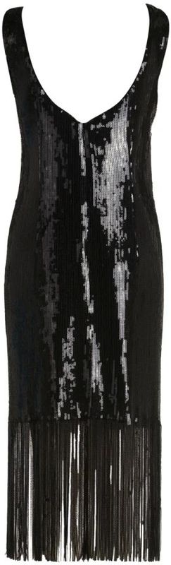 Vera Mont - Avondjurk - Zwart - Pailletten - Elegante Aansluitende Jurk met Boothalslijn