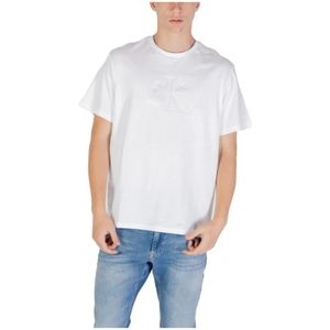 Calvin Klein Jeans, Heren, Tops, Wit, Maat: L Katoen,