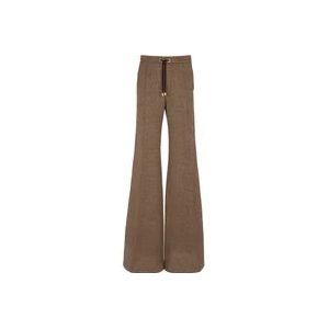 Balmain Casual broek in jacquard pied-de-poule , Brown , Heren , Maat: XL