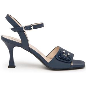 Nerogiardini - Hoge Hak Sandalen - Blauw - Leer
