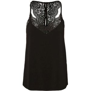 Vero Moda Top Vmana S l Lace Top Noos 10233213 Black Dames