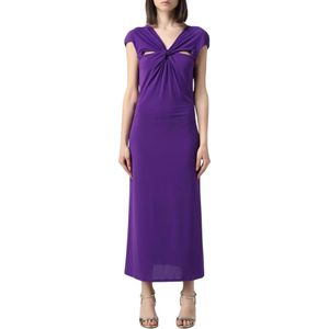 Patrizia Pepe, Dames, Jurken, Paars, Maat: XS Jersey,