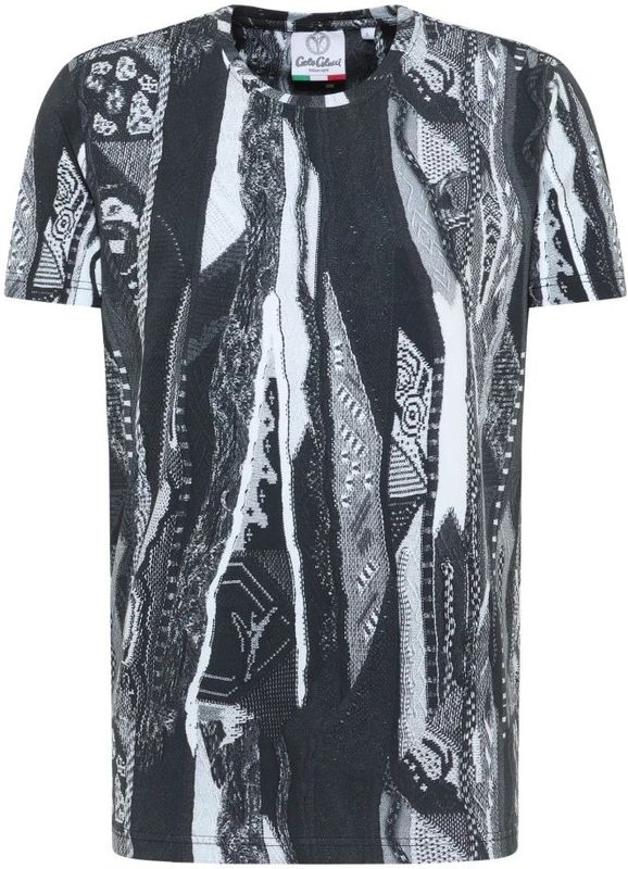 Carlo Colucci - Egon T-shirt - Heren - Zwart - Gebreid