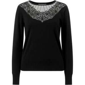 Twinset, Dames, Truien, Zwart, Maat: L Viscose,