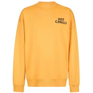 Just Cavalli, Heren, Sweatshirts & Hoodies, Geel, Maat: M