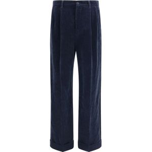 Valentino, Heren, Broeken, Blauw, Maat: S Katoen,