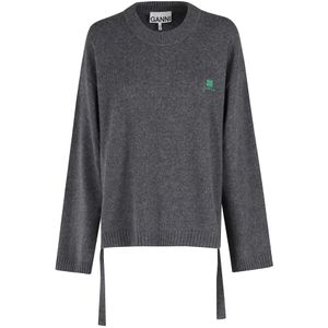 Ganni, Dames, Truien, Grijs, Maat: 2Xs/Xs Wol,