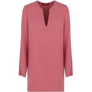 Max Mara Studio, Dames, Blouses & Shirts, Roze, Maat: L Poliester,
