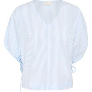 Kaffe Blouse 'Beth'  hemelsblauw / wit