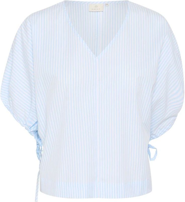 Kaffe Blouse 'Beth'  hemelsblauw / wit