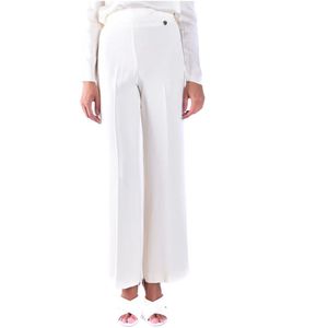 Twinset Wijde broek , White , Dames , Maat: XS