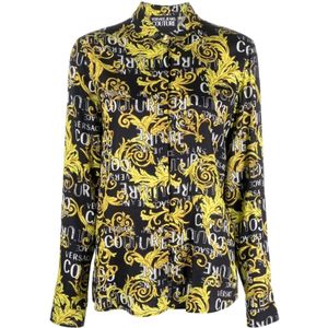 Versace Jeans Couture, Dames, Blouses & Shirts, Veelkleurig, Maat: 2XS Viscose,